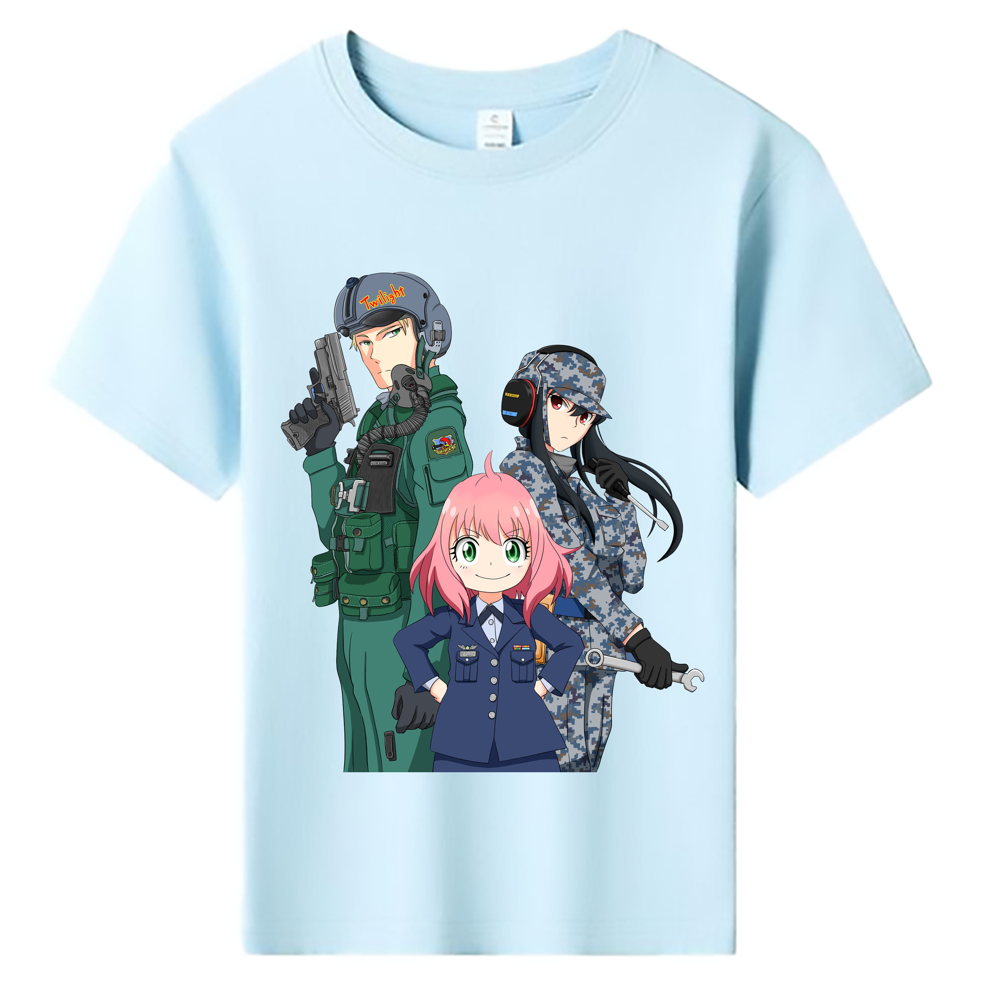 （画像用） SPY×FAMILY间谍家家酒 綿100％キッズTシャツ（フロントプリント）